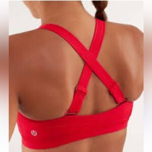 lululemon athletica Red Cross-Back Sports Bra